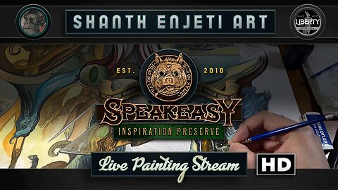 🔴 LIVE! Shanth Enjeti Art’s SPEAKEASY INSPIRATION PRESERVE! Painting Pulp Horror Comics!