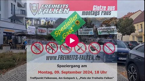 09.09.2024 Zu Gast beim Montagsspaziergang, begrüßen wir Habeck in Falkensee - Brandenburg