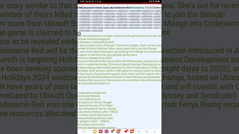 assassins creed codename red leak
