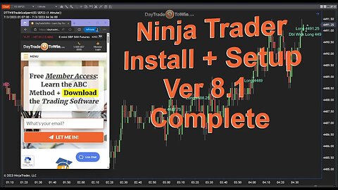 NInja Trader Ver 8.1 New install Setup Data Feed⚡