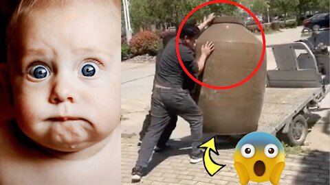 Funny Video Try Not to Laugh - How to Load a Giant Vase into a Mini Transport Car