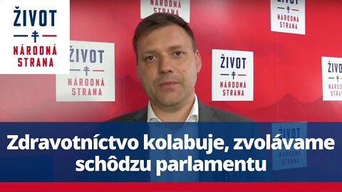 Zdravotníctvo kolabuje, strana ŽIVOT zvoláva mimoriadne parlament