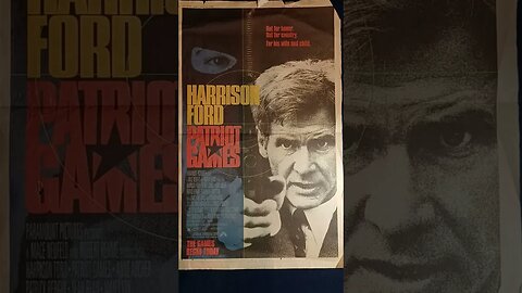 MOVIE POSTER REVIEW: PATRIOT GAMES, Opening Day full page newspaper ad, JUNE 5, 1992, USA TODAY.