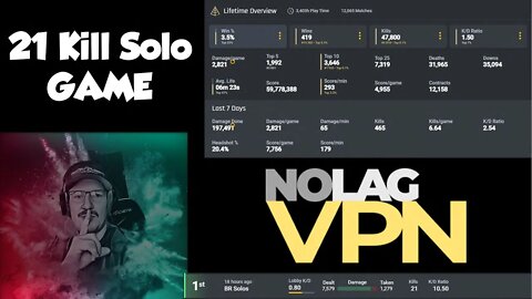 21 Solo Kill with #NoLagVPN #BOTLOBBY #warzone #SBMM #SBMMOFF