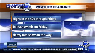 Highs will be staying in the 40s through Friday