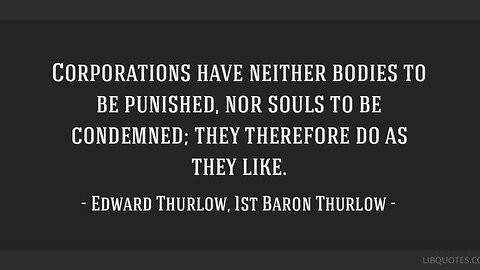 'Dead Entities' w/the Rights of A 'Person' Run The World (The World Is A Corporation Mr Beal)