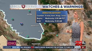 Valley Dense Fog Advisory Wednesday morning