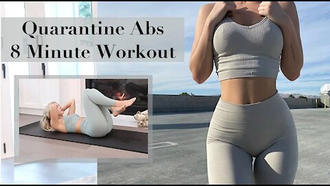 QUARANTINE ABS | My 8 Minute Go-To Cinch Waist Workout