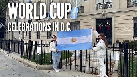 World Cup reactions in Washington and Georgetown is aglow at night.