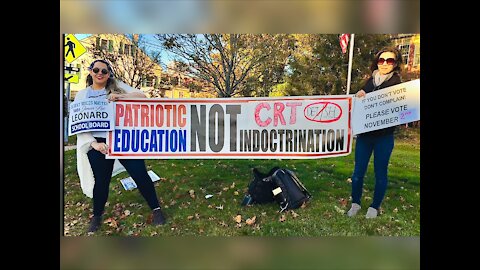 Flag wave sign wave for school board campaign MSAD 35 2021