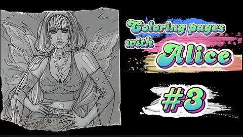 Coloring pages with Alice: "The Fairy Garden" | Digital Art Compilation