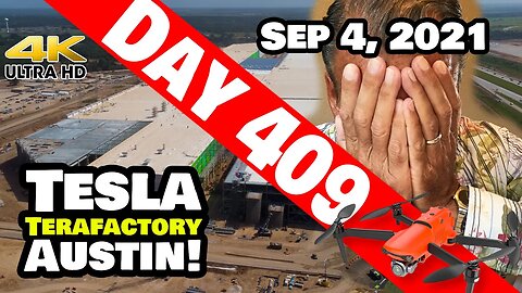 Tesla Gigafactory Austin 4K Day 409 - 9/4/21 - Terafactory TX - WORST GIGA TEXAS DRONE VIDEO EVER!