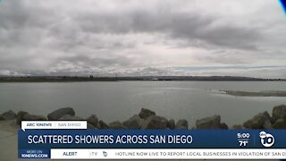 Rain from scattered showers won't last in San Diego