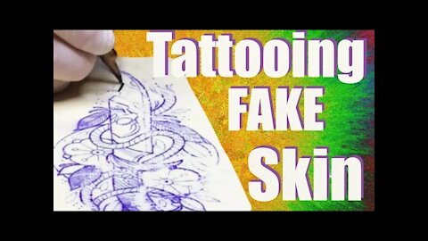 ✅ HOW TO TATTOO FAKE SKIN!! FOR BEGINNERS 👀