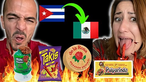 Cubans Try Mexican Snacks - FIRST TIME (OMG SPICY!? 🌶 🥵 )