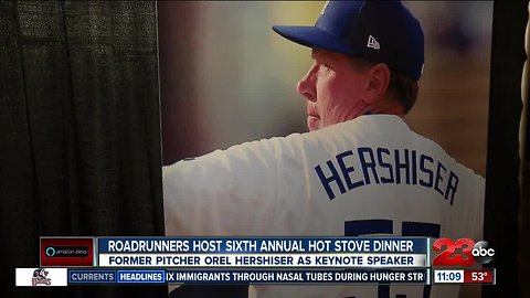 Orel Hershiser as keynote speaker for Hot Stover Dinner