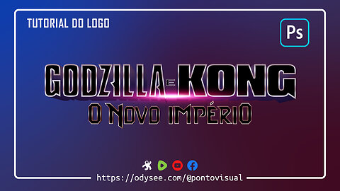 Logo de Godzilla e Kong: O Novo Império no Photoshop