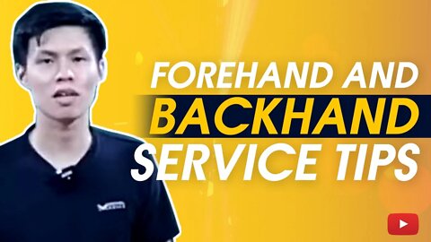 Forehand and Backhand Service Tips featuring Nathanael Abednego - Indonesian with English Subtitles