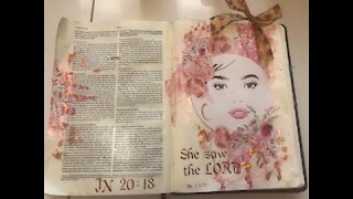 Let's Bible Journal John 20:18 (from Lovely Lavender Wishes)