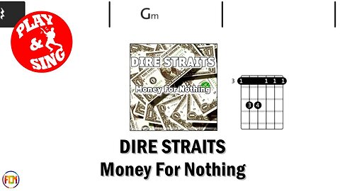 DIRE STRAITS Money For Nothing FCN GUITAR CHORDS & LYRICS