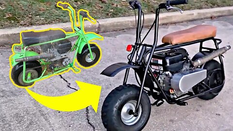 Restoring A Mini Bike In 8 minutes!! (Cafe Racer)