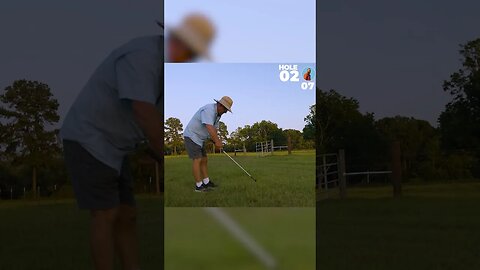 #shorts | HOLE IN 2 | AMAZING SHOT GOES DOWN FOR A HOLE IN TWO | GARDEN GOLF | REDNECK GOLF | CIWTG