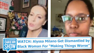 WATCH: Alyssa Milano Get Dismantled by Black Woman For “Making Things Worse”