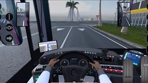 BeamNG drive, bus driving experience, Dubai route 7 , city views