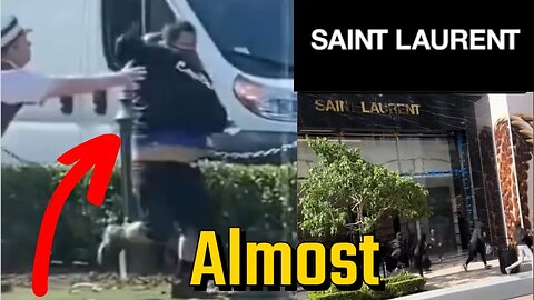 Saint Laurent Robbed by 30 People $300k in Glendale CA One Almost Gets Caught