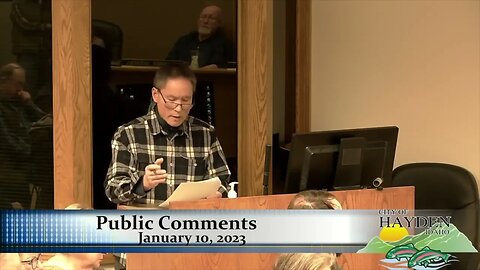 Hayden City Council - 01/10/2023 - Public Comment - Paul Akiyama