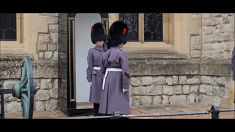 The bumps in to other guard changing of the guard #toweroflondon