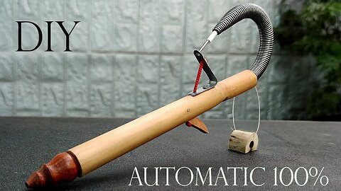 Best DIY Slingshot: Automatic 100% - How to make a powerful gun from springs