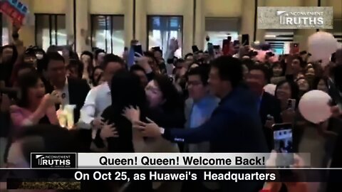 Huawei's CFO Meng Wanzhou Back to Work & Cheered as "Queen" 華爲孟晚舟回公司上班 受到女王般歡迎