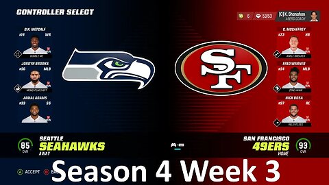 Madden Nfl 23 Seahawks Vs 49ers Simulation Franchise S4 W3