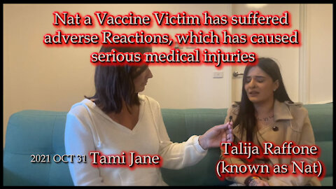 2021 OCT 31 NDIS No Jab No Job responsible Talija Raffone known as Nat has severe adverse reactions