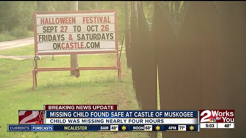 Missing child at Castle of Muskogee found safe and reunited with family