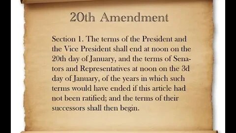 The 20th Amendment