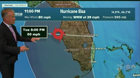 Parts of Palm Beach County, Treasure Coast out of Hurricane Elsa's cone of uncertainty