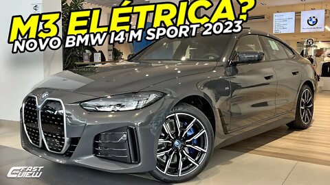 NOVO BMW I4 eDRIVE 40 M SPORT 2023 CHEGA COM 340 CV, FRENTE DE M3 E AUTONOMIA DE ATÉ 590 KM!