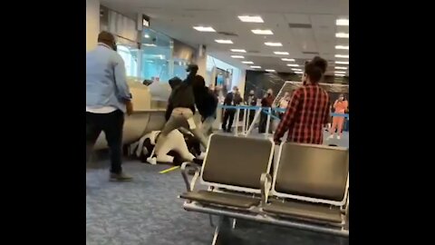 Massive Brawl At Miami International Airport