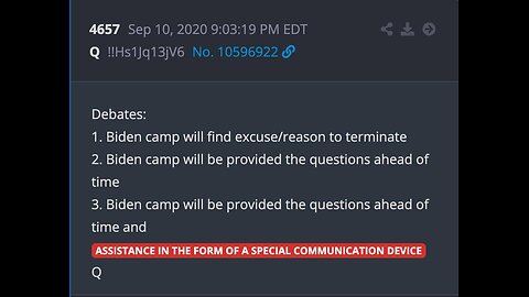 💥 Biden Camp Will Be Provided The Questions Ahead Of Time And Assistance On The Form Of A Special Communication Device