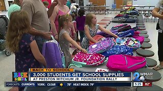 3,000 students received school supplies at Preston Mitchum Jr. Foundation rally