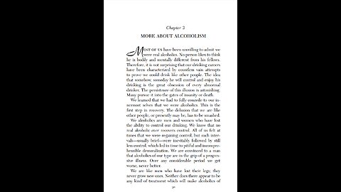 AI Bill Wilson Read's Chapter 3 "More About Alcoholism" from the Big Book of Alcoholics Anonymous