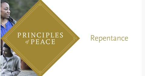 Principles of Peace: Repentance #PrinceofPeace