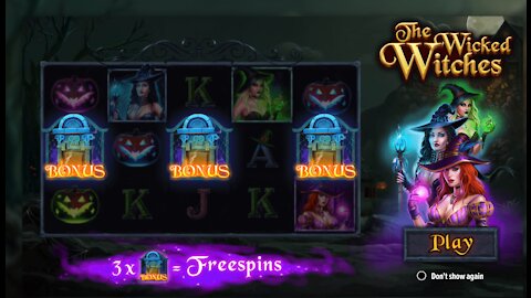 The Wicked Witches Online Slot - I Used My $5 No Deposit Bonus