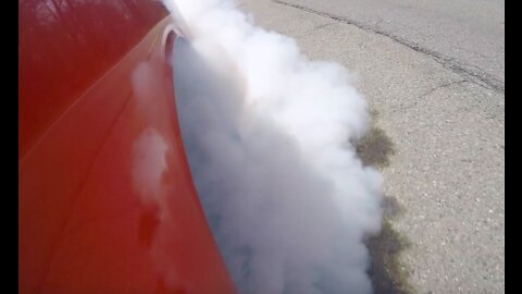 2016 challenger hellcat MASSIVE rolling burnout