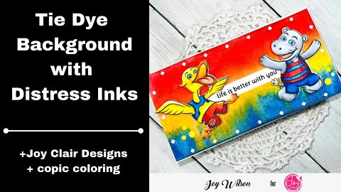 Tie Dye Background with Distess Inks