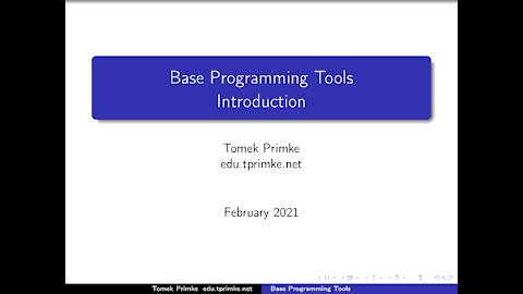 #2 Base Programming Tools: Introduction