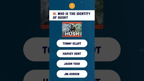 🦇 QUIZ_BATMAN: Who is the identity of Hush? #batman #quiz #dc #shorts