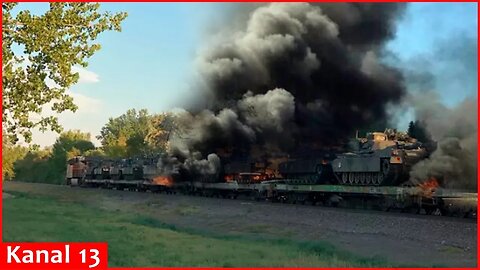 The Ukrainian army destroyed the railway carrying Russian military equipment in Kursk